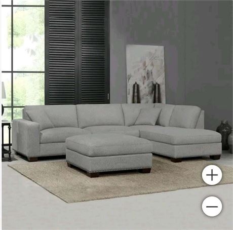 *Thomasville Artesia Fabric Sectional with Ottoman