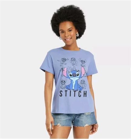 (1X) Women's Disney Stitch Short Sleeve