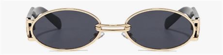Women's Oval Sunglasses Vintage Small Metal