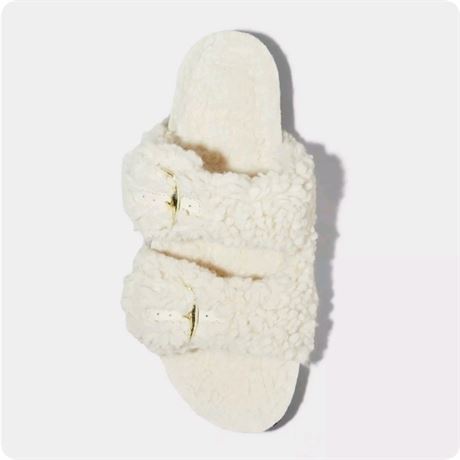 (8) Women's Jane Two Band Buckle Slide Slippers