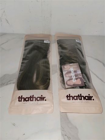 2pc thathair hair extensions Dark Brown