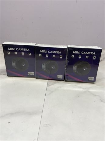 Lot of 3 Mini Cameras