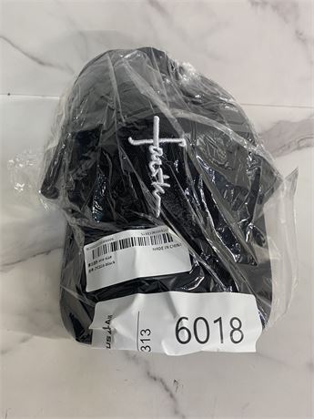 Black Embroidered Cap