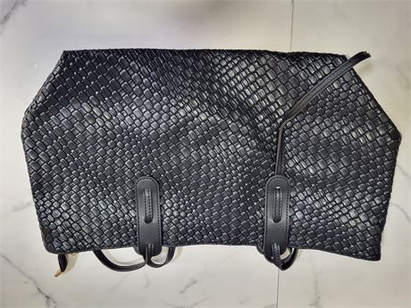 Black Woven Handbag