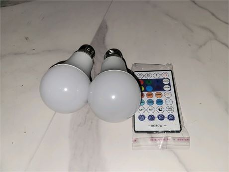 2 Pc Smart Bulb with Remote