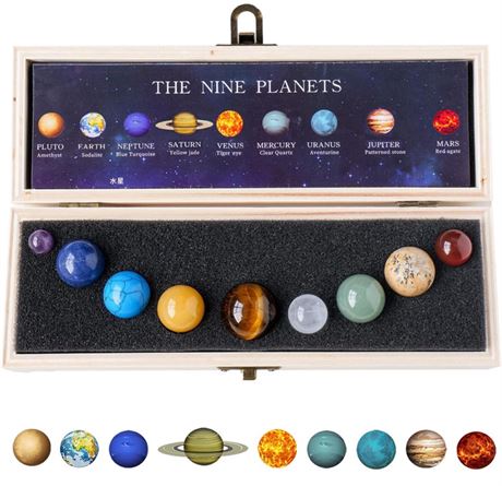 Nine Planets Solar System Model Crystal Ball -