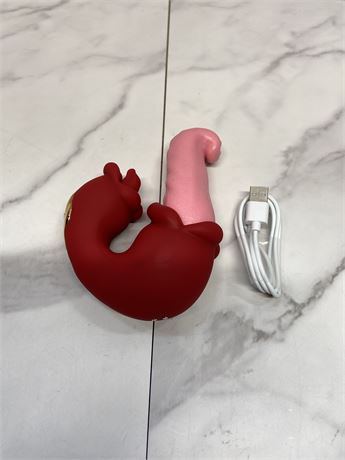 Lot of 2 Items: Red Toy & USB Cable