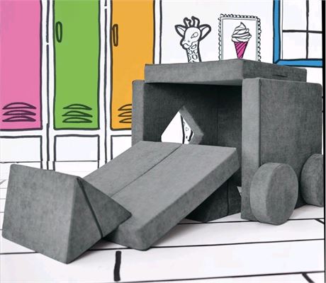 Yourigami kids play fort fossil gray