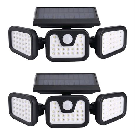 2 Pack Summer Fun, 74LED Solar Induction Wall