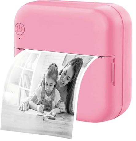 Sticker Printer, Mini Pocket Inkless Thermal