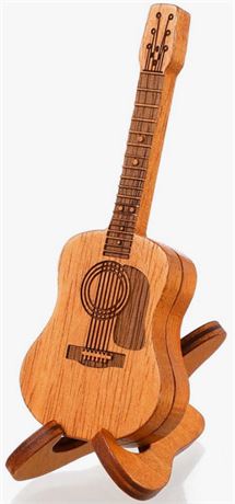 Wooden Guitar Pick Holder with Stand Guitar