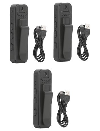 Set of 3- Body Video Cam, Mini Body Camera