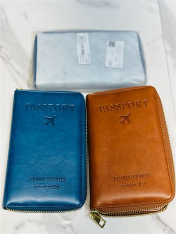 Set of 3 - Passport Travel Wallets
