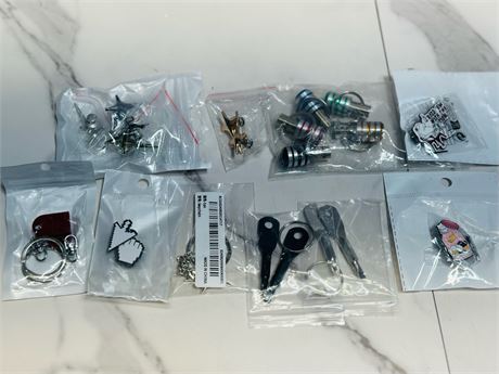 Bundle of Keychains/Pins/Cufflinks