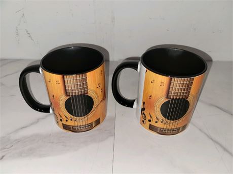 Set of 2 Guitar Coffee Mugs
