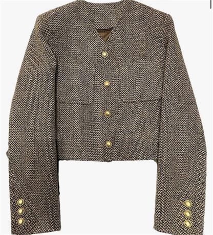 (XL) Women Cropped Jacket Autumn Simple
