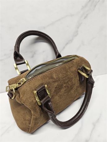 Brown Suede Handbag