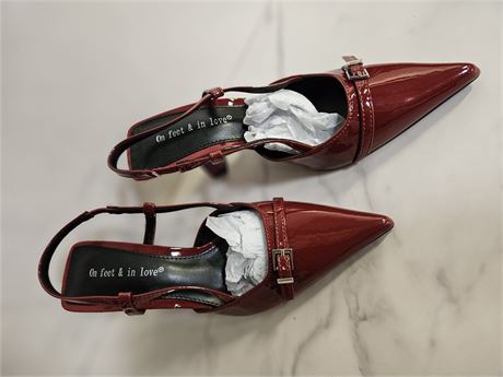 (Size 5) Red Patent Leather Heels