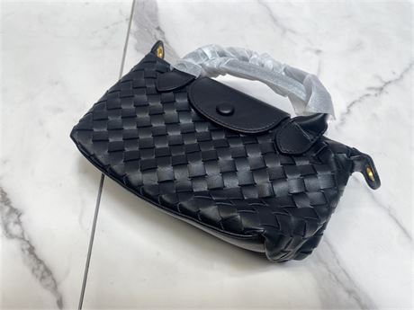 Black Woven Handbag