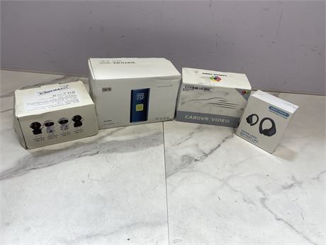 Electronics Lot with Headphones & DVR