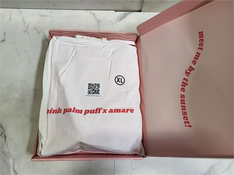 Pink Palm Puff Hoodie XL