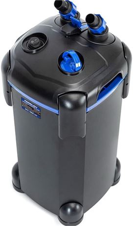 AMOSIJOY 528GPH Ultra-Quiet Canister Filter, 2-
