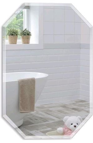 Octagonal Bathroom Mirror Wall Mounted