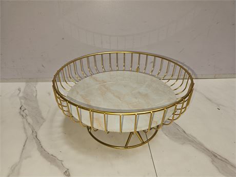 Gold Wire Fruit Basket