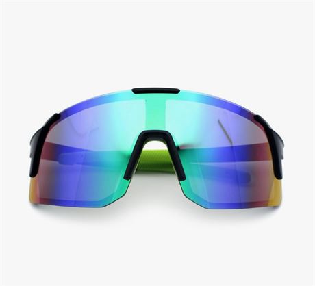 Color Mirror Polarized Wrap Sport Oversized