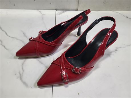 (Size 8) Red Patent Leather Heels  women