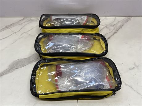 Lot of 3 Yellow Storage Bags