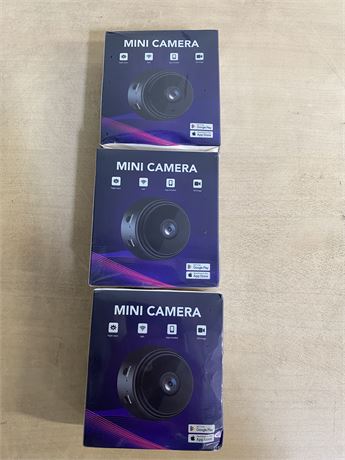 Lot of 3 Mini Cameras