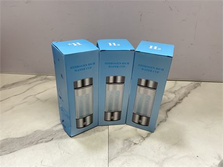 Lot of 3 Hydrogen Rich Water Cups