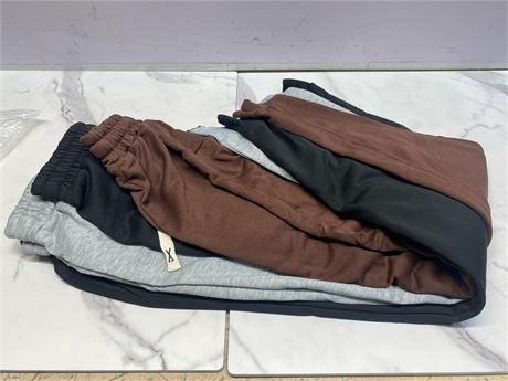 Pk of 3 - (S) Women's High-Rise Cotton Jogger Pants