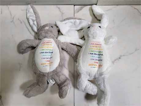 2pk of I�m Kind Smart Personalized Stuffed Bunny