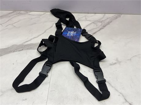 (XS)Black Harness with Adjustable Straps