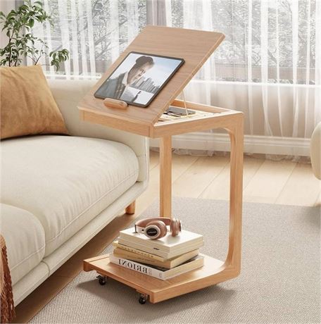 KASLANDI C Shaped Table for Couch, C