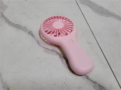 Portable Pink Handheld Fan