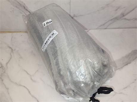2.0m Grey Plush Blanket