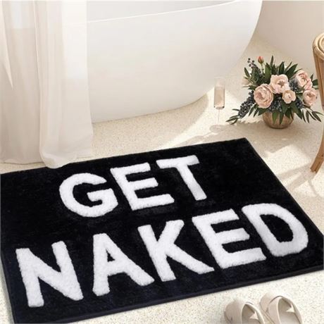Get Naked Bath Mat Black 20"x32"